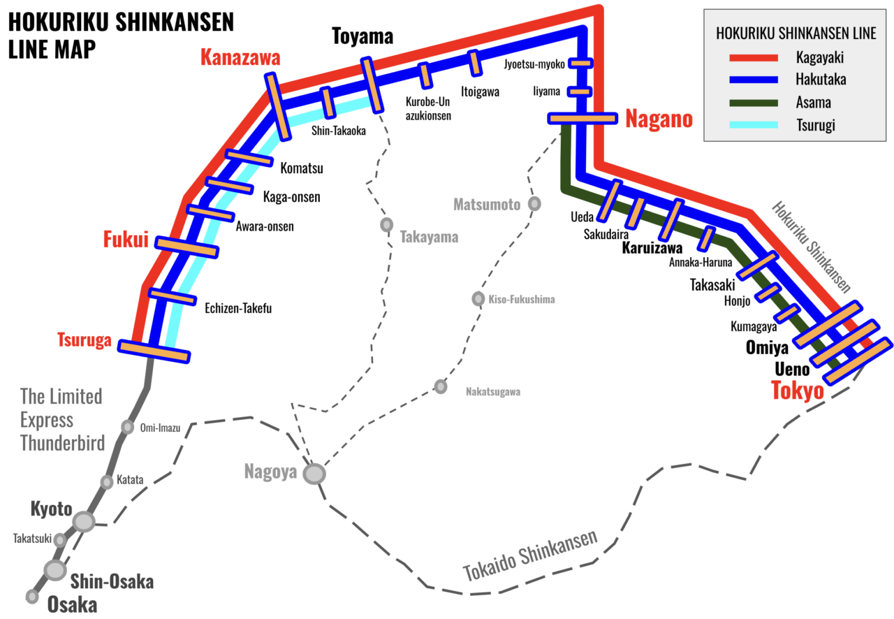 Hokuriku Shinkansen (TokyoNaganoToyamaKanazawaTsuruga) SNOW MONKEY RESORTS