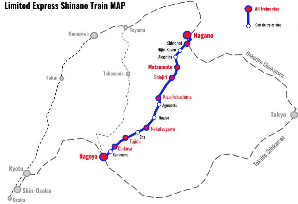 limited-express-shinano-route-map