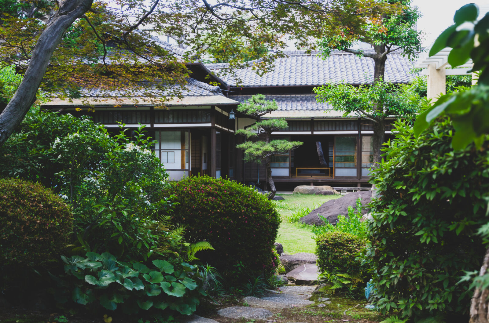 The private gardens of a house on the Nagoya Culture Path
