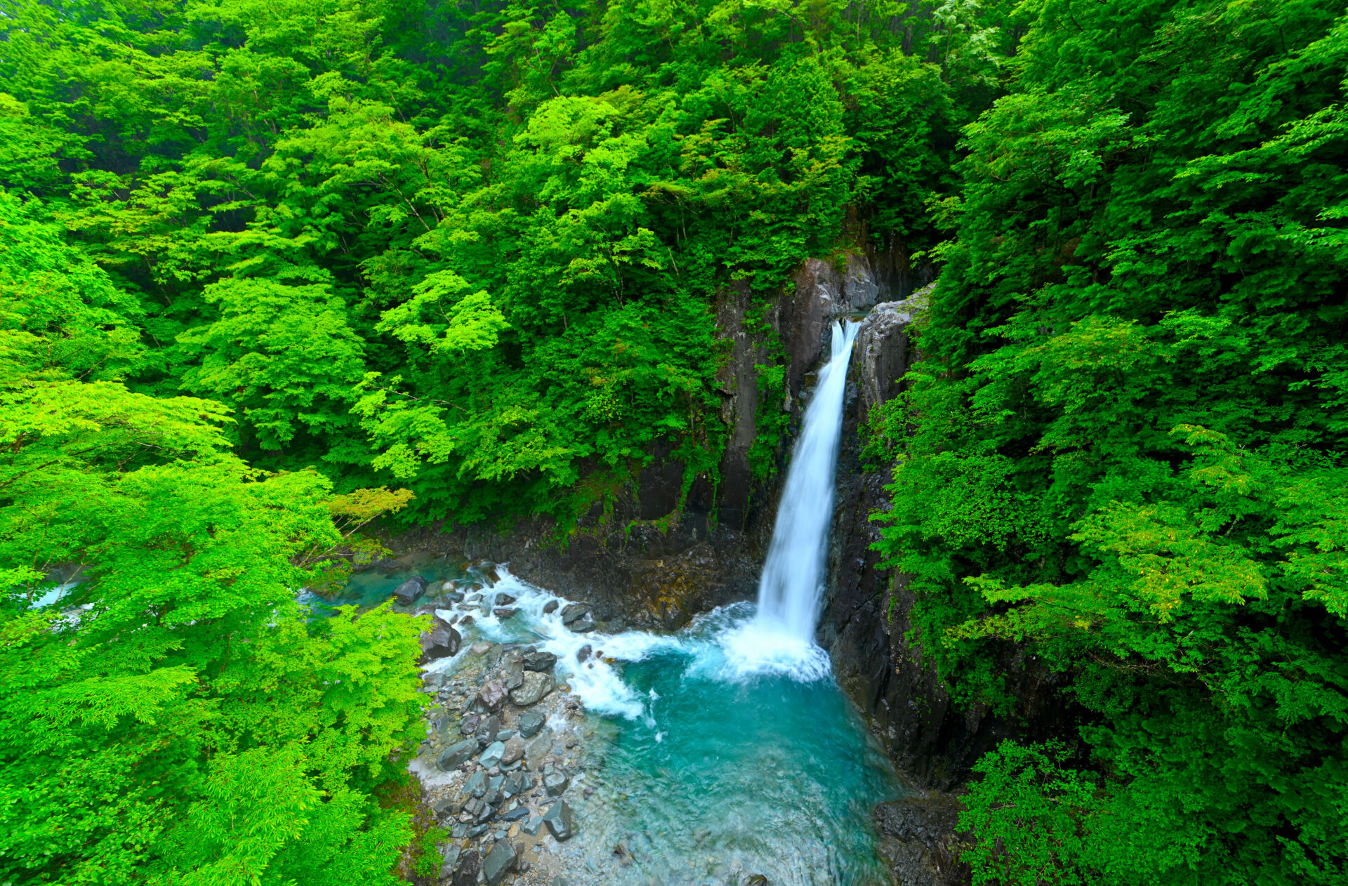 Nagoya-Tsukechi-gorge-waterfall-drone-ACPhotos